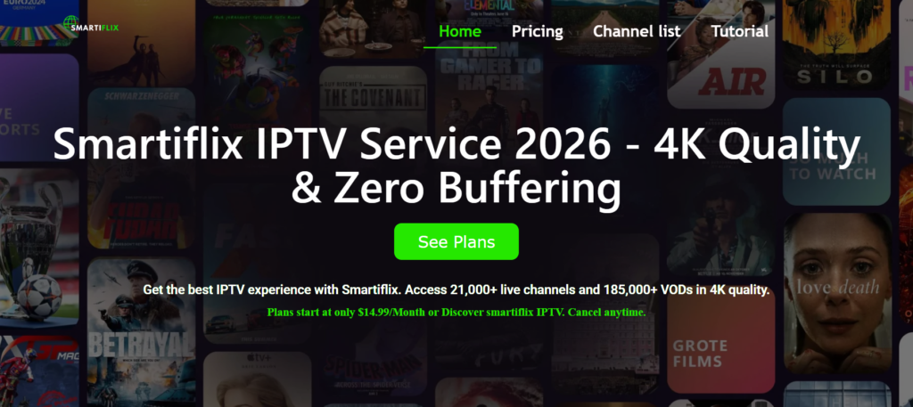 Smartiflix IPTV Anti-Freeze 10.0 technology for buffer-free streaming